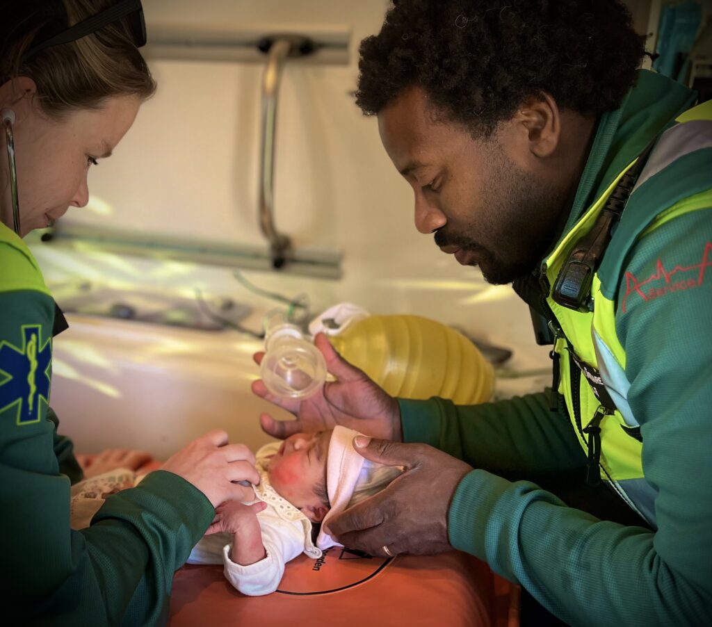 Apex Aid Service in action - helping a child