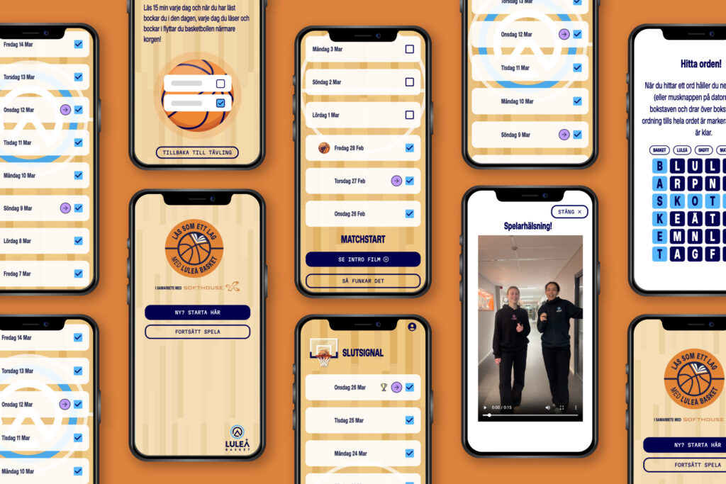 Softhouse + Luleå Basket - Läsa som ett lag mockup