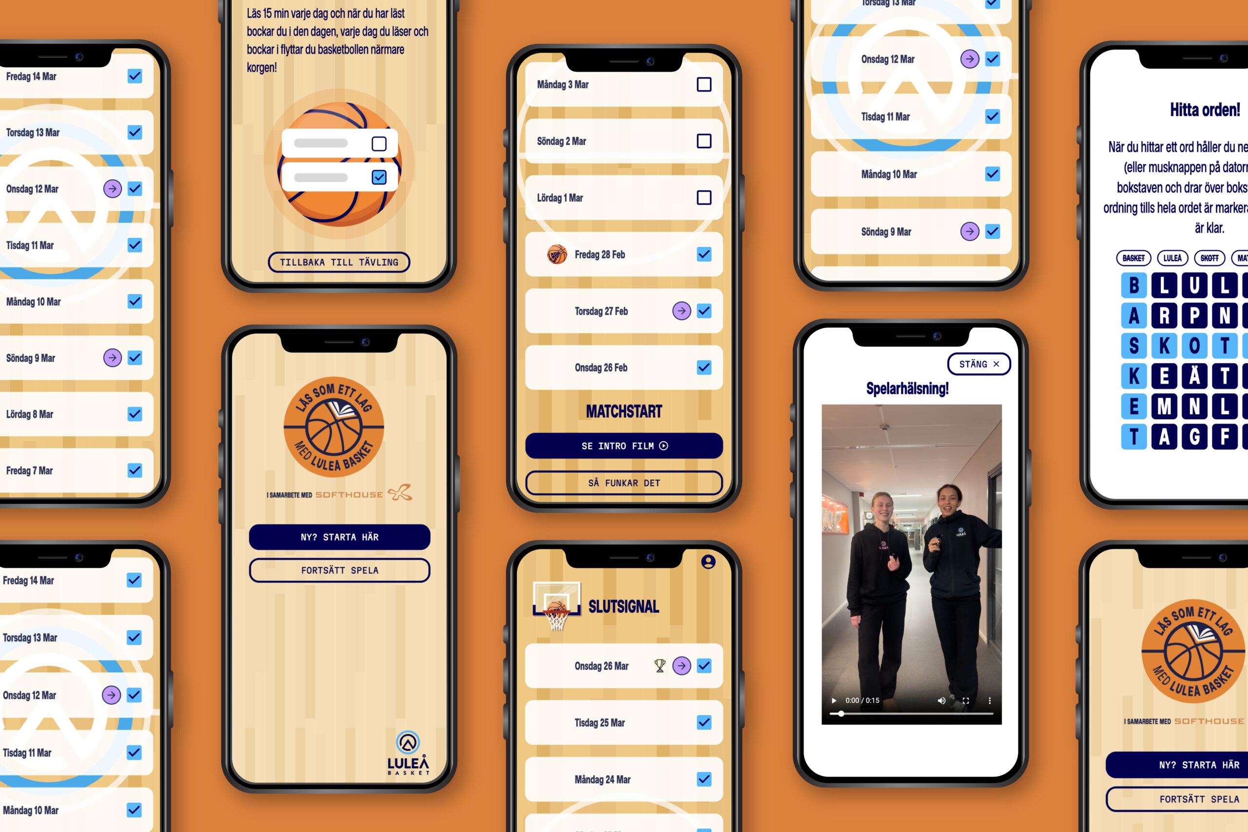 Softhouse + Luleå Basket - Läsa som ett lag mockup